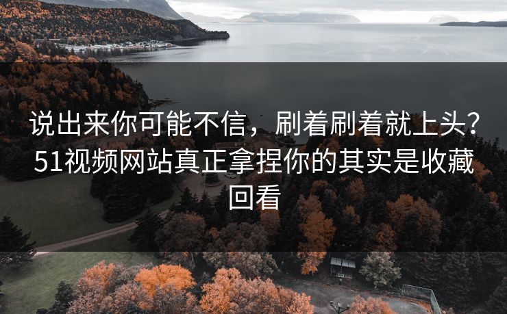 说出来你可能不信，刷着刷着就上头？51视频网站真正拿捏你的其实是收藏回看